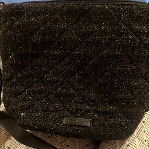 Vera Bradley Black Crossbody Bag Velvet Finish